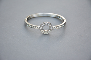 a siver engagement ring